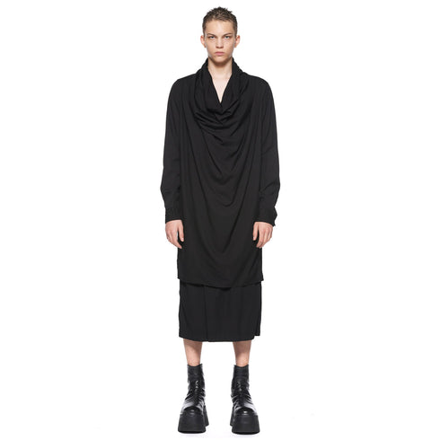 JULIUS 917SHM2 Black / Cowl Neck Shirt